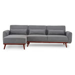 Sarantino Faux Velvet Sofa Bed Couch Lounge Chaise Cushions Light Grey - Furniture > Sofas