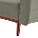 Sarantino Faux Velvet Sofa Bed Couch Lounge Chaise Cushions Light Grey - Furniture > Sofas