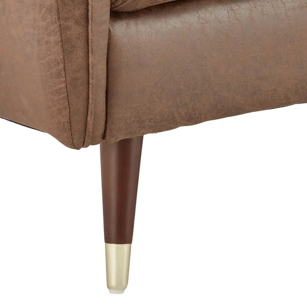 Sarantino Faux Velvet Tufted Sofa Bed Couch Futon - Brown - Furniture > Bar Stools & Chairs > Arm Chairs & Recliners