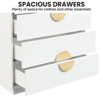 Sarantino Gail Chest Of Drawers Tallboy Dresser In White - Furniture > Living Room