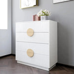 Sarantino Gail Chest Of Drawers Tallboy Dresser In White - Furniture > Living Room