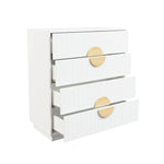 Sarantino Gail Chest Of Drawers Tallboy Dresser In White - Furniture > Living Room