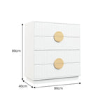 Sarantino Gail Chest Of Drawers Tallboy Dresser In White - Furniture > Living Room
