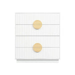 Sarantino Gail Chest Of Drawers Tallboy Dresser In White - Furniture > Living Room