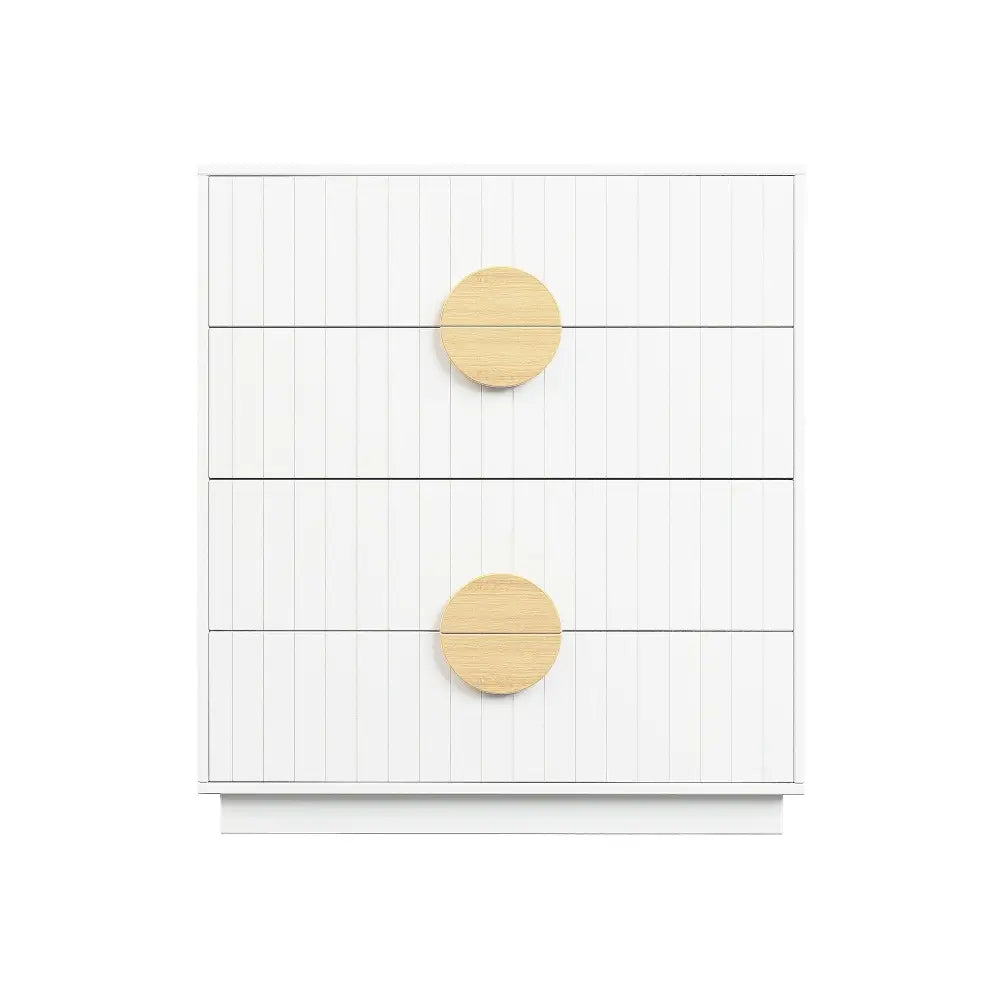 Sarantino Gail Chest Of Drawers Tallboy Dresser In White - Furniture > Living Room