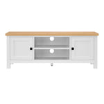 Sarantino Gio Tv Stand - White/natural - Furniture > Living Room