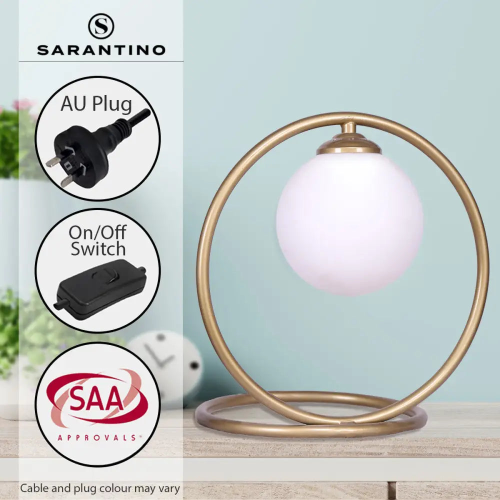 Sarantino Gold Metal Table Lamp - Home & Garden > Lighting