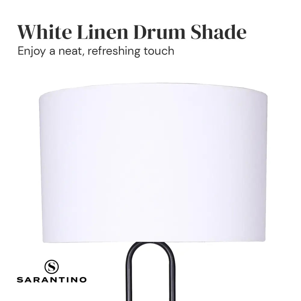 Sarantino Height-Adjustable Metal Floor Lamp Matte Black - Home & Garden > Lighting
