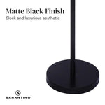 Sarantino Height-Adjustable Metal Floor Lamp Matte Black - Home & Garden > Lighting