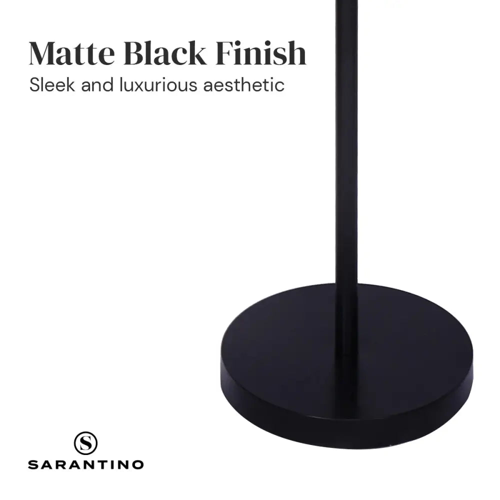 Sarantino Height-Adjustable Metal Floor Lamp Matte Black - Home & Garden > Lighting