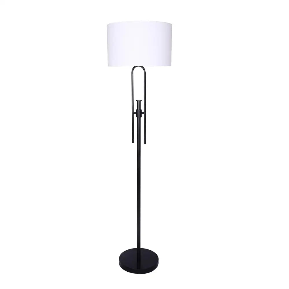 Sarantino Height-Adjustable Metal Floor Lamp Matte Black - Home & Garden > Lighting