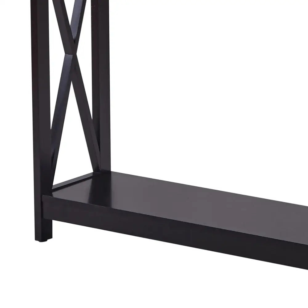 Sarantino Isla X-Frame Console Table in Black - Furniture > Living Room > Side Tables