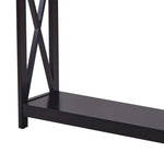Sarantino Isla X-Frame Console Table in Black - Furniture > Living Room > Side Tables
