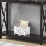 Sarantino Isla X-Frame Console Table in Black - Furniture > Living Room > Side Tables
