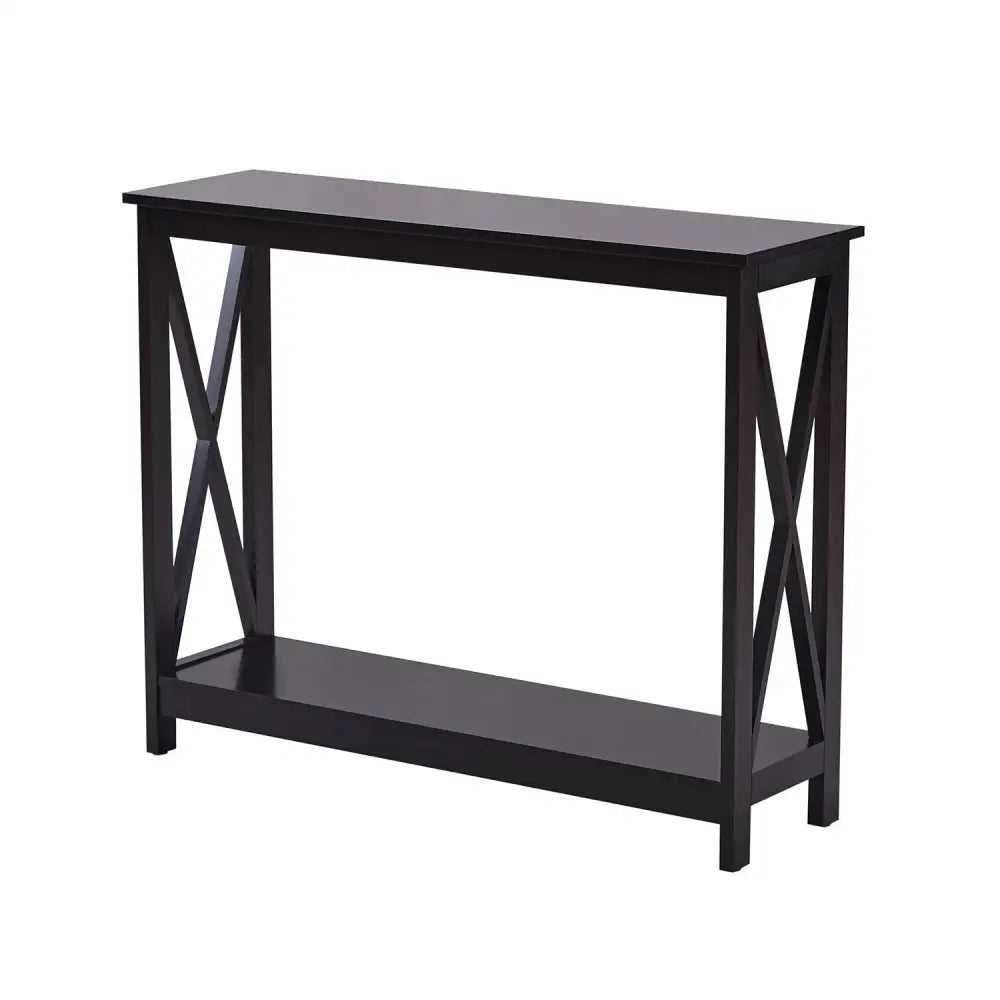 Sarantino Isla X-Frame Console Table in Black - Furniture > Living Room > Side Tables