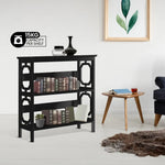 Sarantino Laurel 3-Tier Bookshelf Display Rack in Black - Furniture > Living Room > Bookcases & Shelves