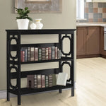 Sarantino Laurel 3-Tier Bookshelf Display Rack in Black - Furniture > Living Room > Bookcases & Shelves