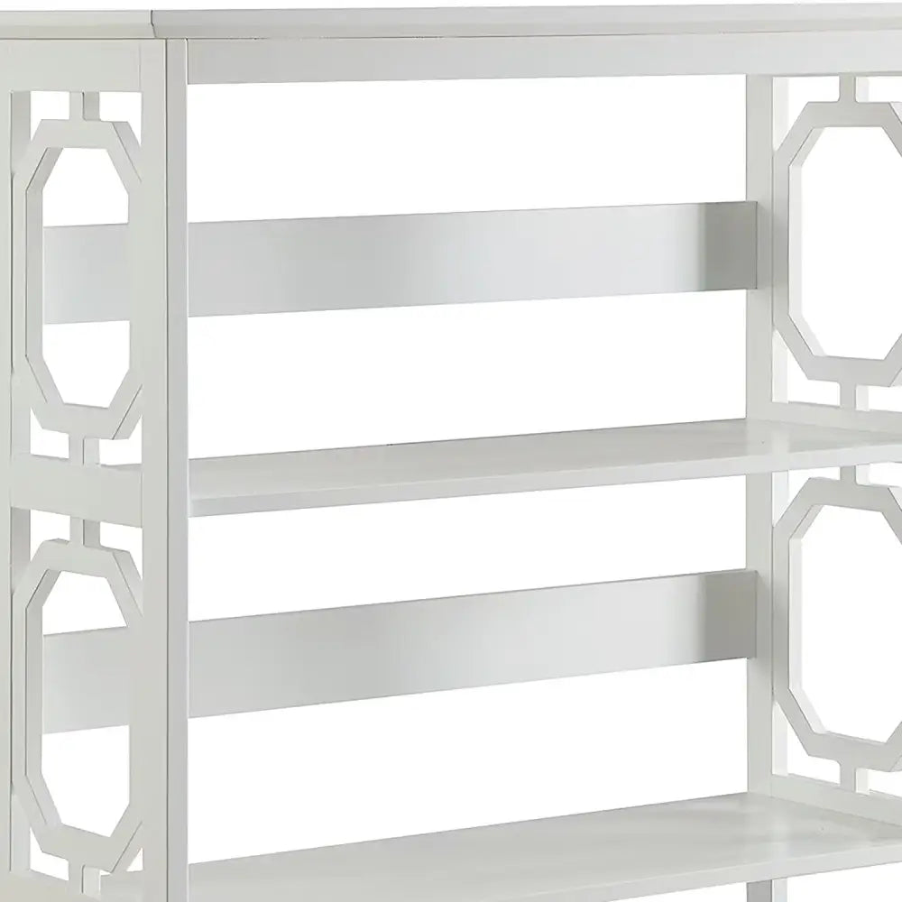 Sarantino Laurel 3-Tier Bookshelf Display Rack in White - Furniture > Living Room > Bookcases & Shelves