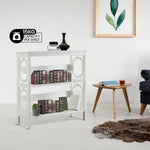 Sarantino Laurel 3-Tier Bookshelf Display Rack in White - Furniture > Living Room > Bookcases & Shelves