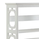Sarantino Laurel 3-Tier Bookshelf Display Rack in White - Furniture > Living Room > Bookcases & Shelves
