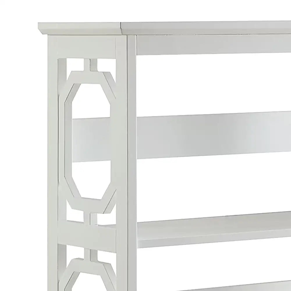 Sarantino Laurel 3-Tier Bookshelf Display Rack in White - Furniture > Living Room > Bookcases & Shelves