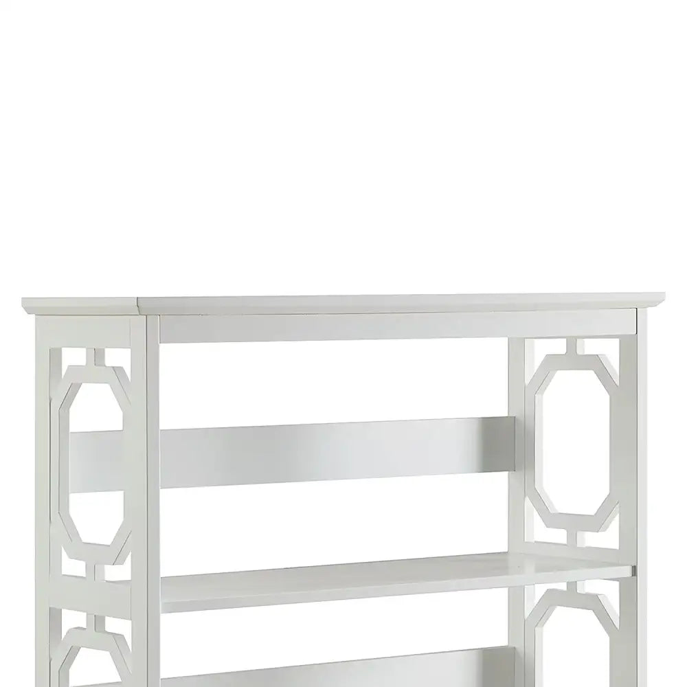 Sarantino Laurel 3-Tier Bookshelf Display Rack in White - Furniture > Living Room > Bookcases & Shelves