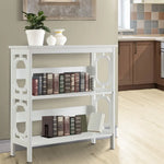 Sarantino Laurel 3-Tier Bookshelf Display Rack in White - Furniture > Living Room > Bookcases & Shelves