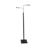 Sarantino LED Metal Floor Lamp with 2 Lights in Brushed Gold and Black Finish - Home & Garden > Lighting