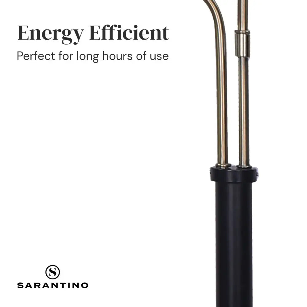 Sarantino LED Metal Table Lamp with 2 Lights Brushed Gold Black Finish - Home & Garden > Lighting