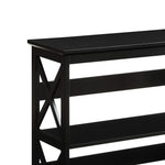 Sarantino Lucas 3-Tier Bookshelf Display Rack in Black - Furniture > Living Room > Bookcases & Shelves