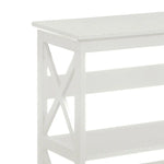 Sarantino Lucas 3-Tier Bookshelf Display Rack in White - Furniture > Living Room > Bookcases & Shelves