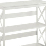 Sarantino Lucas 3-Tier Bookshelf Display Rack in White - Furniture > Living Room > Bookcases & Shelves