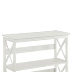 Sarantino Lucas 3-Tier Bookshelf Display Rack in White - Furniture > Living Room > Bookcases & Shelves