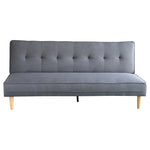 Sarantino Madison Sofa Bed Lounge Couch Futon Furniture Home Dark Grey Linen Suite - Furniture > Sofas