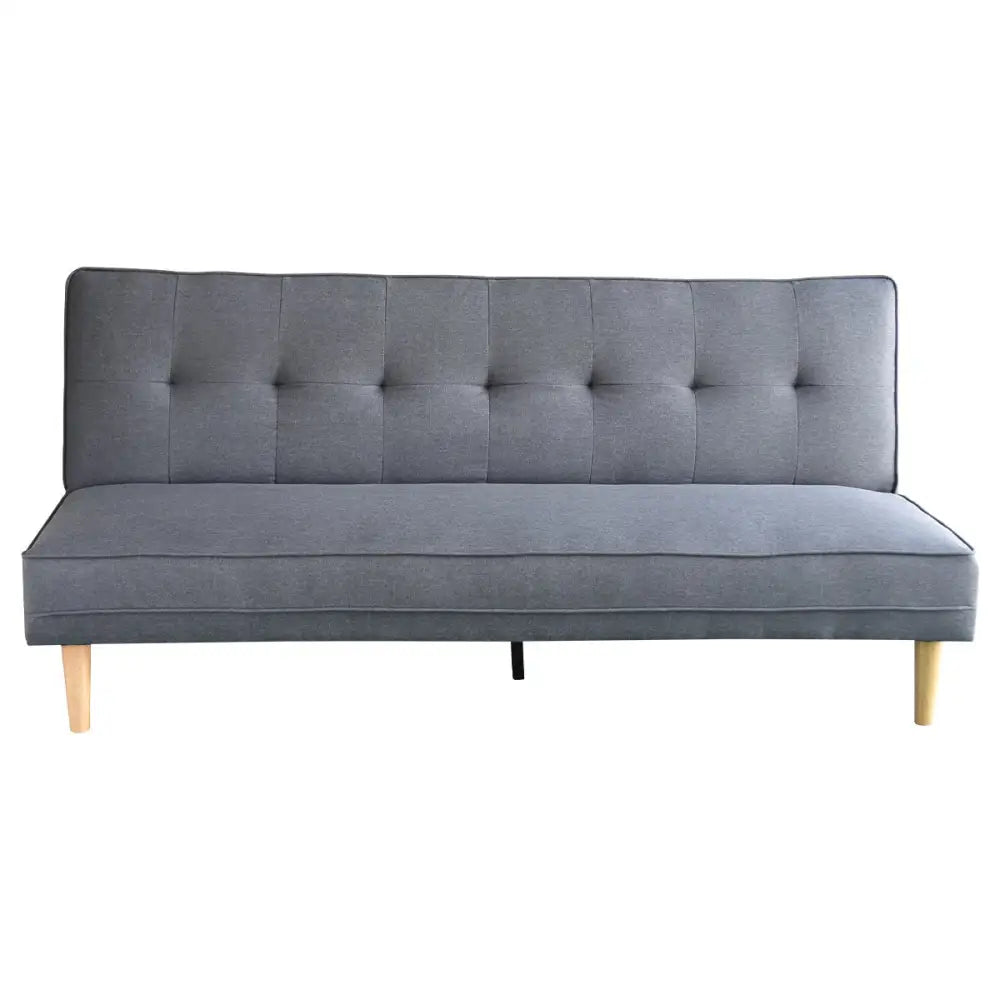 Sarantino Madison Sofa Bed Lounge Couch Futon Furniture Home Dark Grey Linen Suite - Furniture > Sofas
