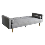 Sarantino Madison Sofa Bed Lounge Couch Futon Furniture Home Light Grey Linen Suite - Furniture > Sofas