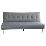 Sarantino Madison Sofa Bed Lounge Couch Futon Furniture Home Light Grey Linen Suite - Furniture > Sofas