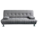 Sarantino Manhattan Sofa Bed Lounge Couch Futon Furniture Home Light Grey Linen Suite - Furniture > Sofas