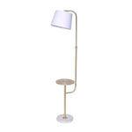 Sarantino Marble & Metal End Table Top Floor Lamp - Home & Garden > Lighting