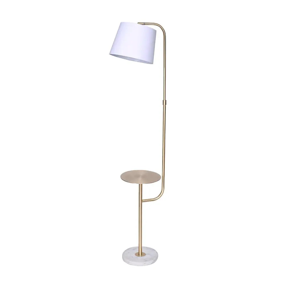 Sarantino Marble & Metal End Table Top Floor Lamp - Home & Garden > Lighting