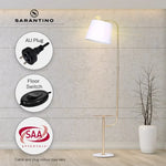 Sarantino Marble & Metal End Table Top Floor Lamp - Home & Garden > Lighting