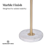 Sarantino Marble & Metal End Table Top Floor Lamp - Home & Garden > Lighting