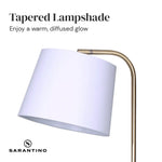 Sarantino Marble & Metal End Table Top Floor Lamp - Home & Garden > Lighting