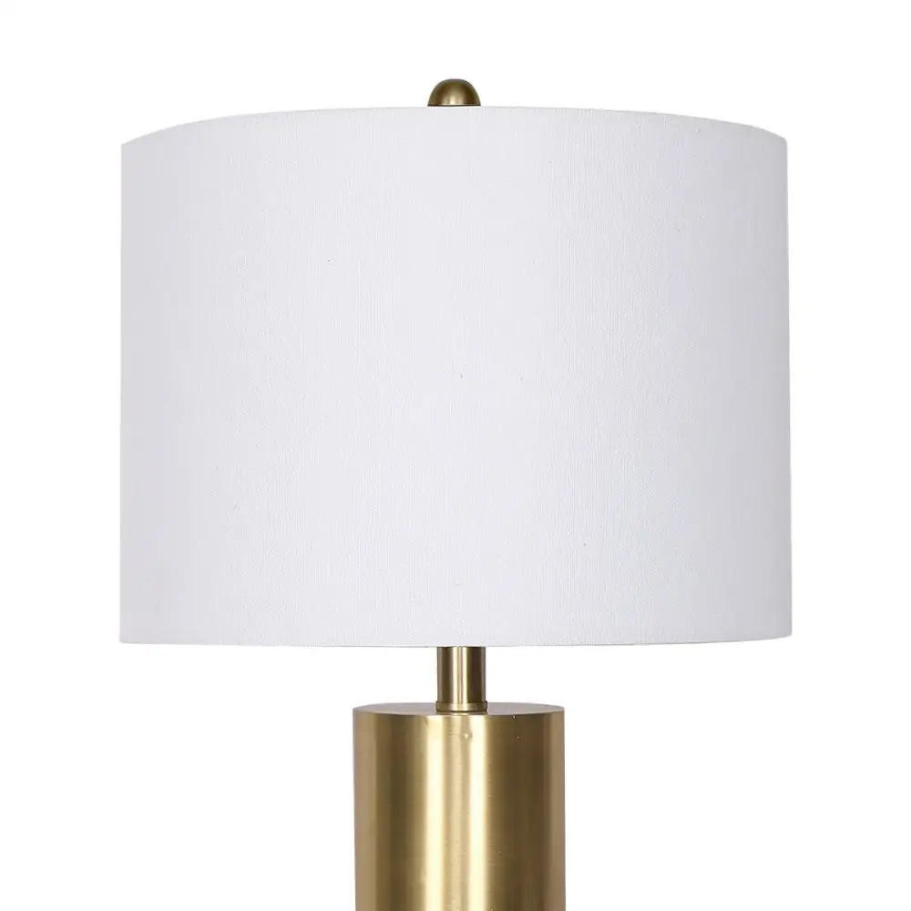 Sarantino Metal and Marble Table Lamp in Black - Home & Garden > Lighting