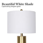 Sarantino Metal and Marble Table Lamp in Black - Home & Garden > Lighting