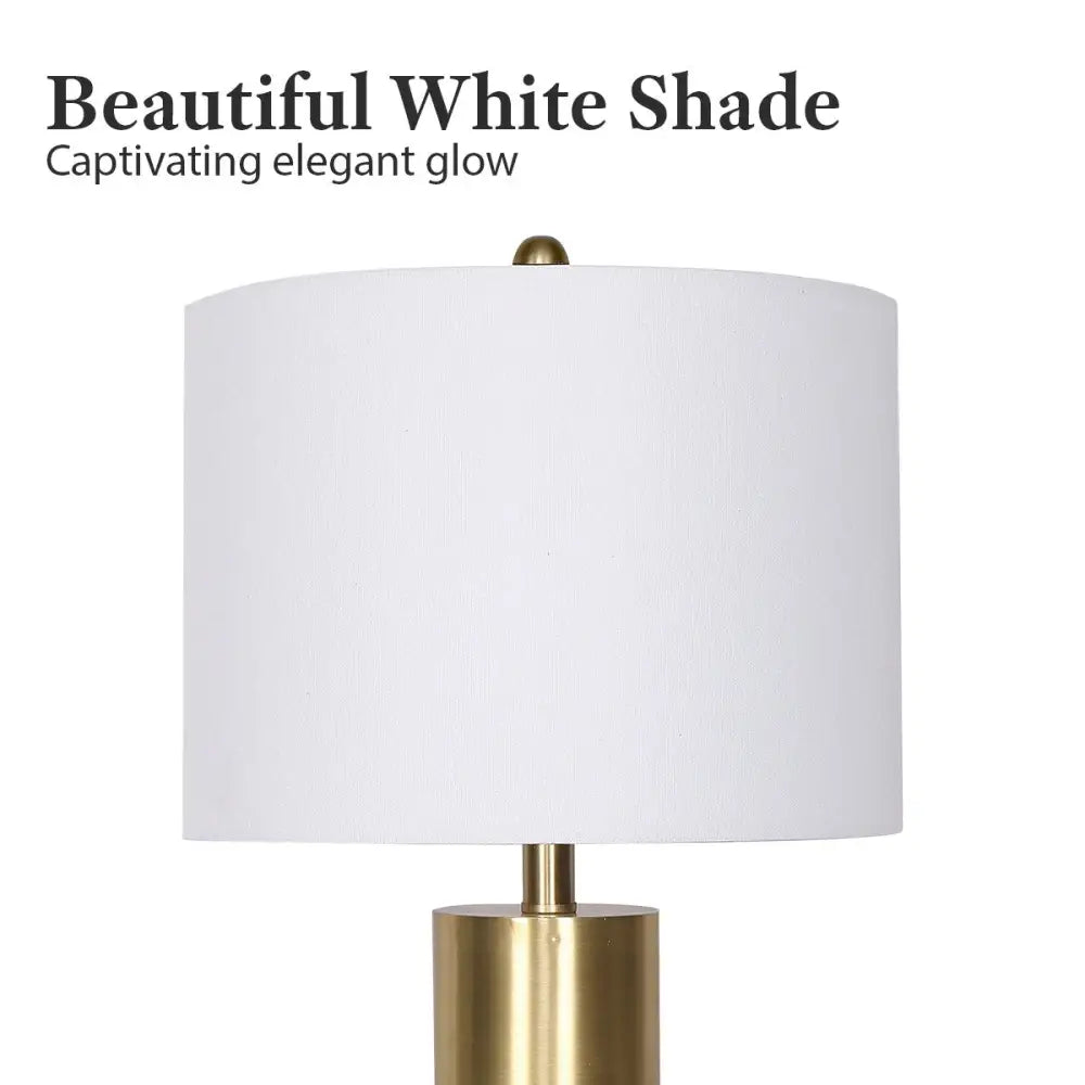 Sarantino Metal and Marble Table Lamp in Black - Home & Garden > Lighting