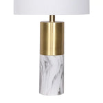 Sarantino Metal And Marble Table Lamp - White - Home & Garden > Wall Art > 3D Wall Art