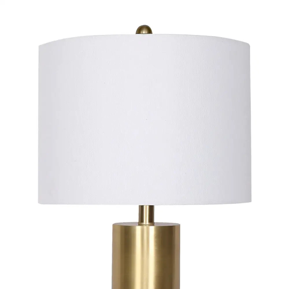 Sarantino Metal And Marble Table Lamp - White - Home & Garden > Wall Art > 3D Wall Art