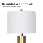 Sarantino Metal And Marble Table Lamp - White - Home & Garden > Wall Art > 3D Wall Art