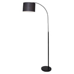 Sarantino Metal Arc Arm Floor Lamp Shade Black - Home & Garden > Lighting